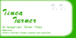 timea turmer business card