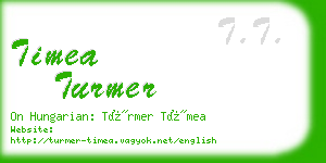 timea turmer business card